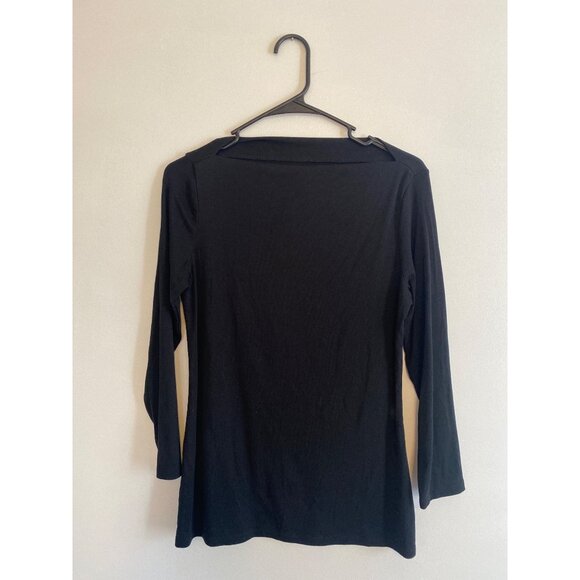 Old Navy Tops - Old Navy Classic Basic Black Long-Sleeve Boatneck Top Size M